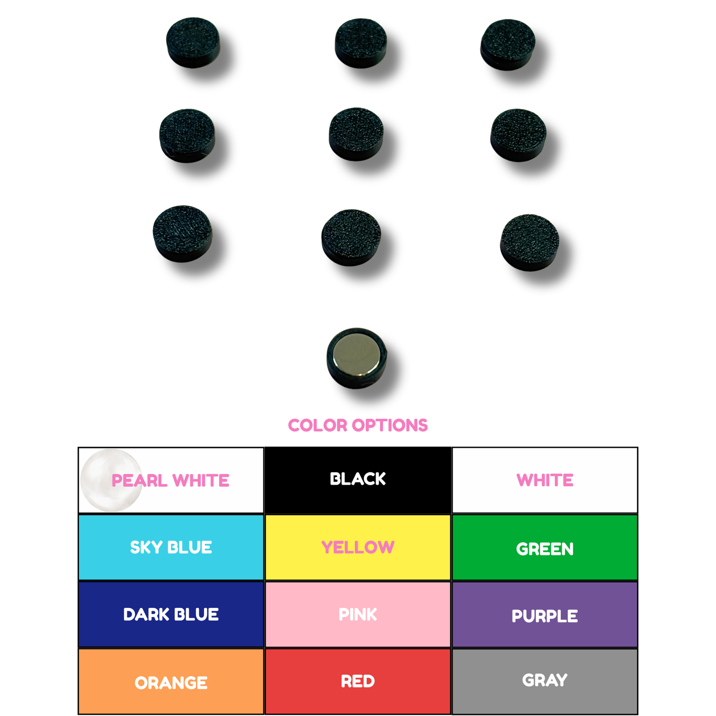 Chibi SnapCharm™ Base & Mount Expansion Pack – 22mm Magnetic System Components