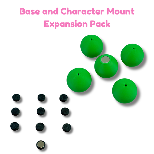 Chibi SnapCharm™ Base & Mount Expansion Pack – 22mm Magnetic System Components