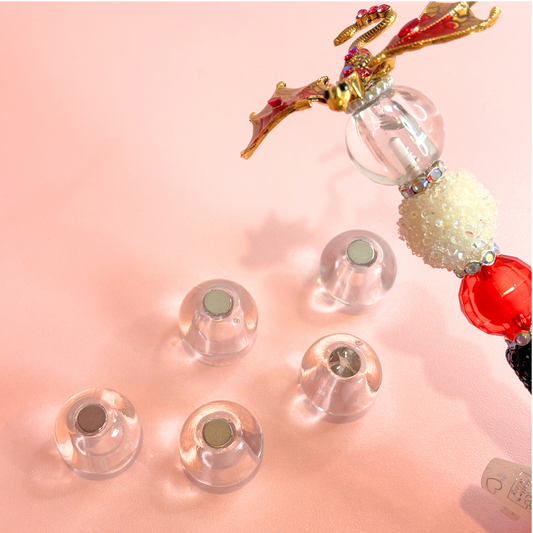 Magnetic Base Beads for Chibi SnapCharm™ – Patent Pending Magnetic Base Bead System (22mm, 5-Piece Set)