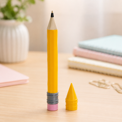 Chibi SnapCharm™ Jumbo Pencil Pen – Standard Yellow Pencil Design