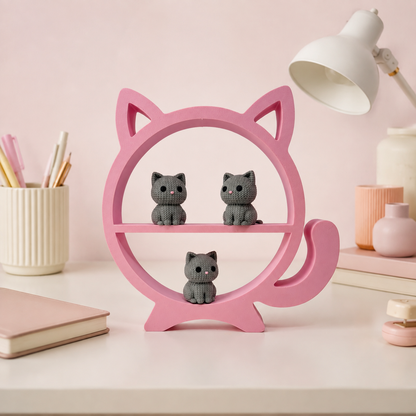Round Cat Tabletop Display Shelf