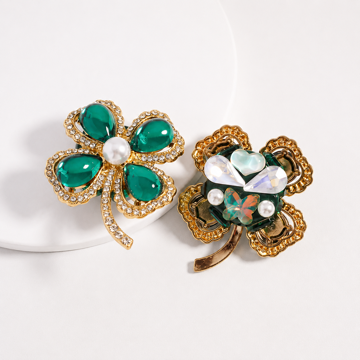 Four Leaf Clover Signature Bead Charm – 37 × 44mm (Gold or Silver Available)