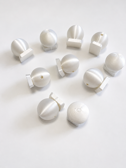 3D Printed Beveled Flat Back Square Base Beads | 12 Colors | 10-Pack (20mm/22mm)