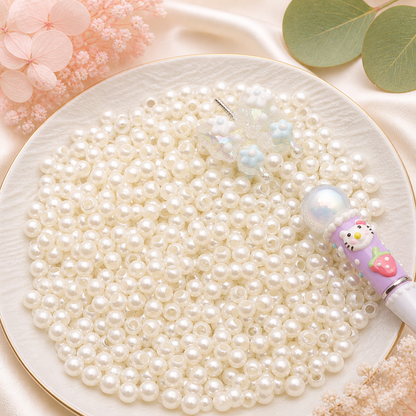 Pearl Beads – 5mm (100-Piece Pack, Fits Beadable Pens)
