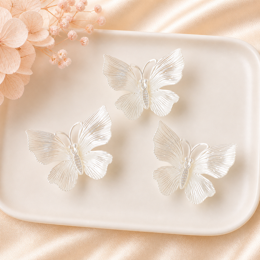 UV Colored 3D Butterfly Charms – 50 × 58mm (5-Piece Set, Multiple Options)