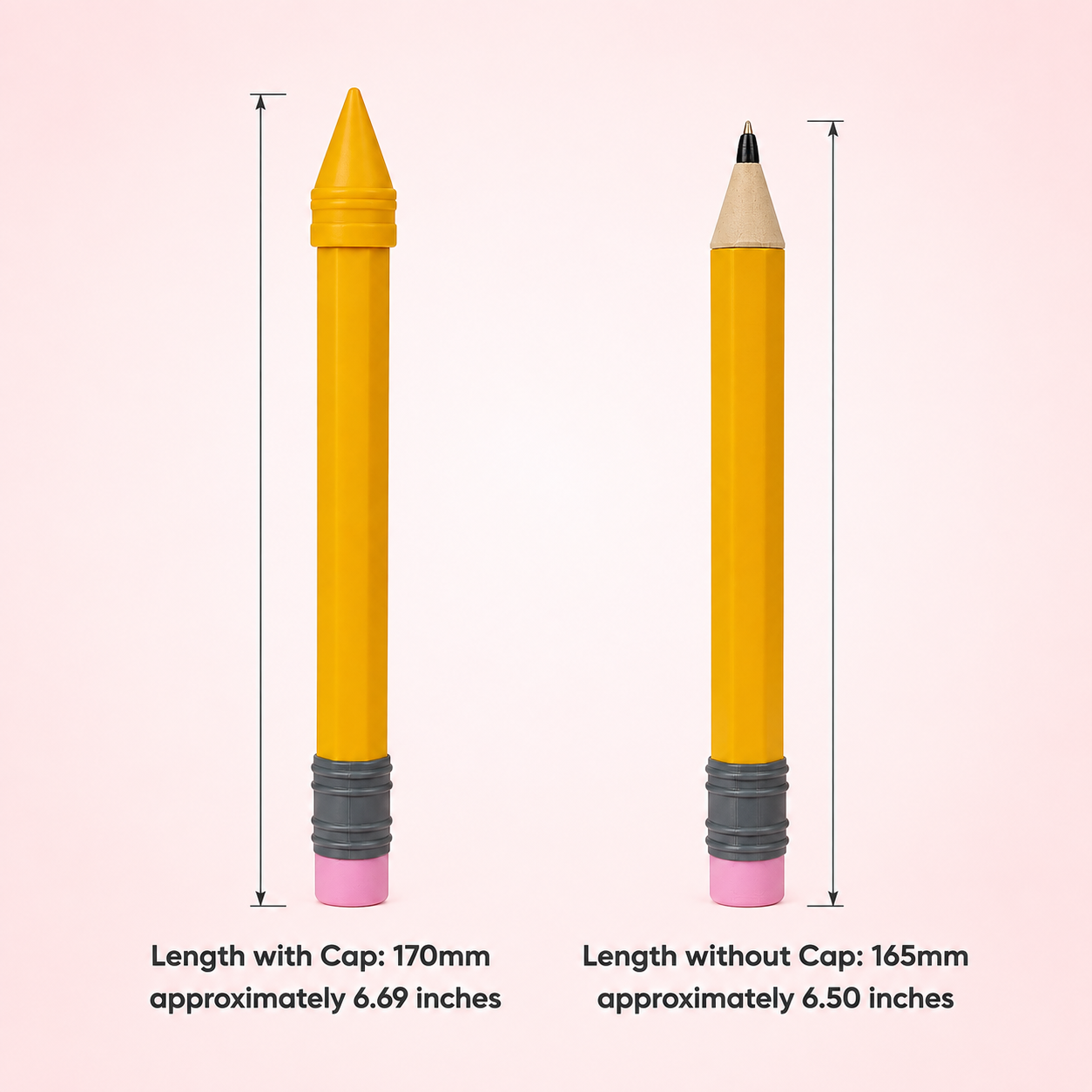 Chibi SnapCharm™ Jumbo Pencil Pen – Standard Yellow Pencil Design