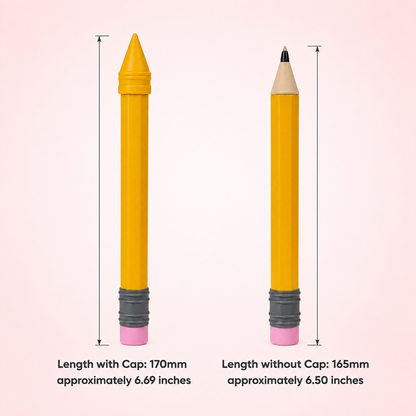 Chibi SnapCharm™ Jumbo Pencil Pen – Standard Yellow Pencil Design