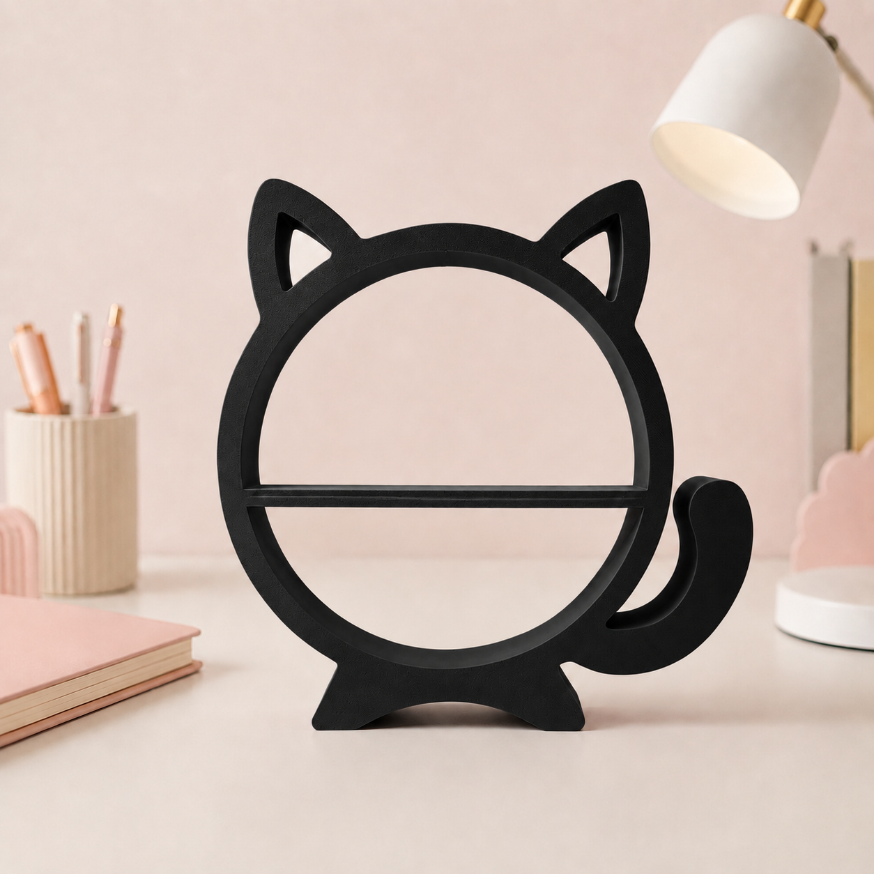 Round Cat Tabletop Display Shelf