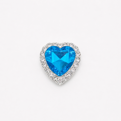 Crystal Heart Alloy Charms – 20mm (10-Piece Pack, 4 Colors Available)
