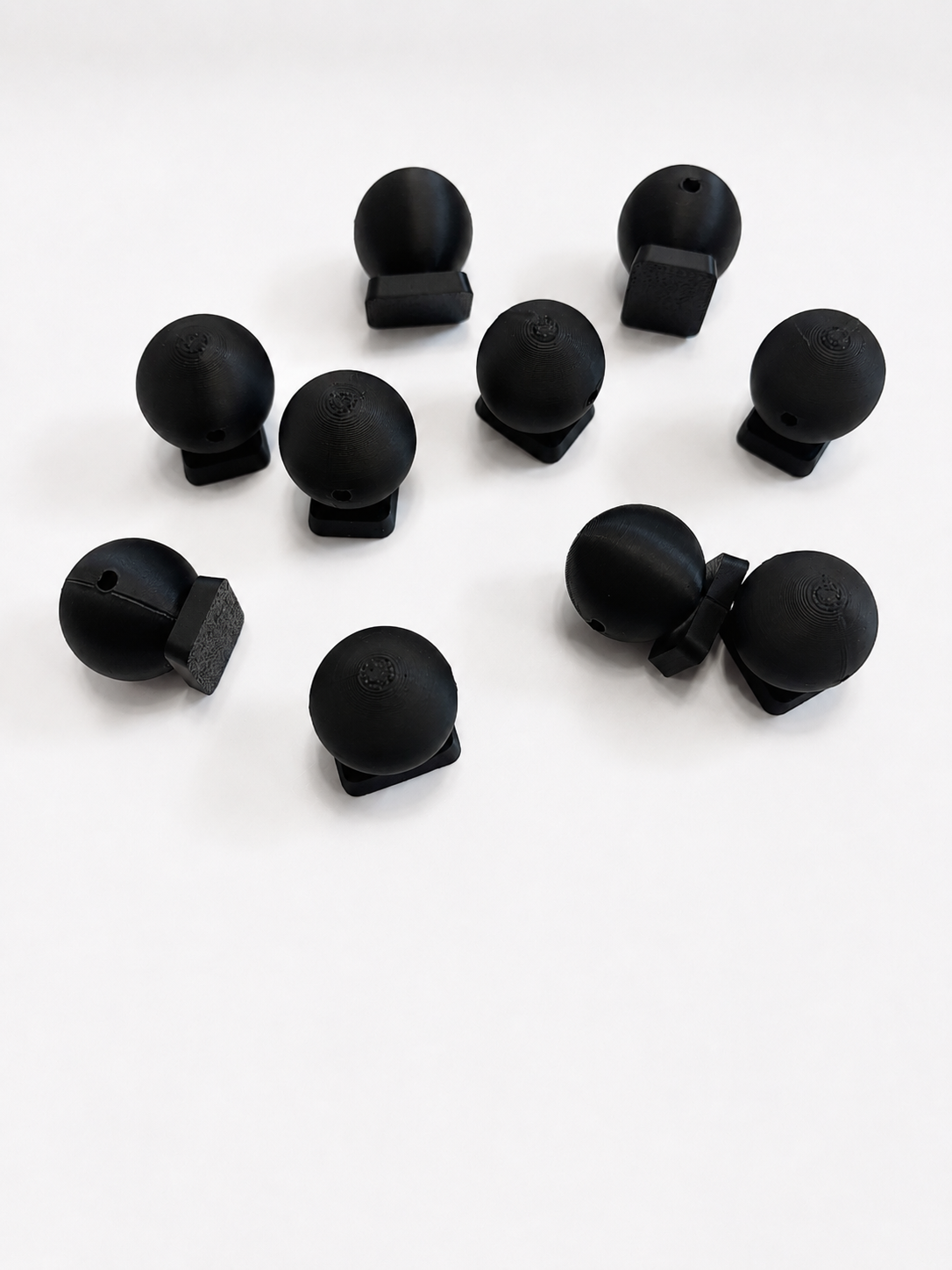 3D Printed Beveled Flat Back Square Base Beads | 12 Colors | 10-Pack (20mm/22mm)