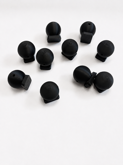 3D Printed Beveled Flat Back Square Base Beads | 12 Colors | 10-Pack (20mm/22mm)