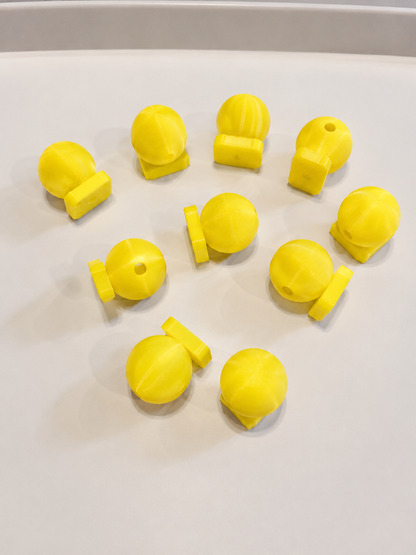 3D Printed Beveled Flat Back Square Base Beads | 12 Colors | 10-Pack (20mm/22mm)