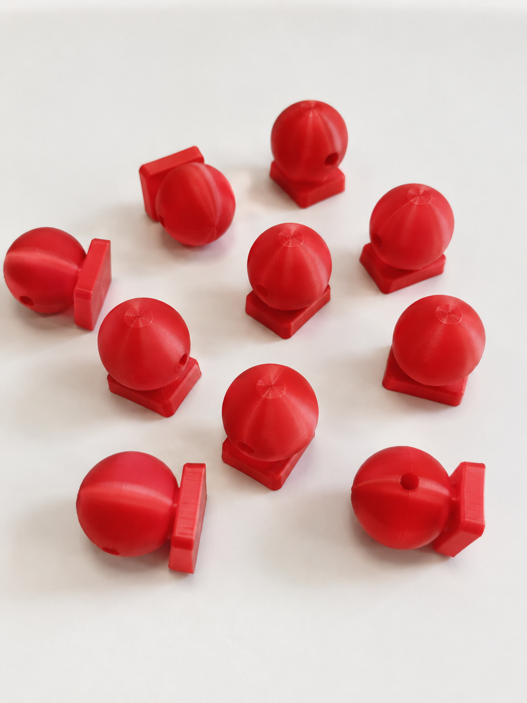 3D Printed Beveled Flat Back Square Base Beads | 12 Colors | 10-Pack (20mm/22mm)