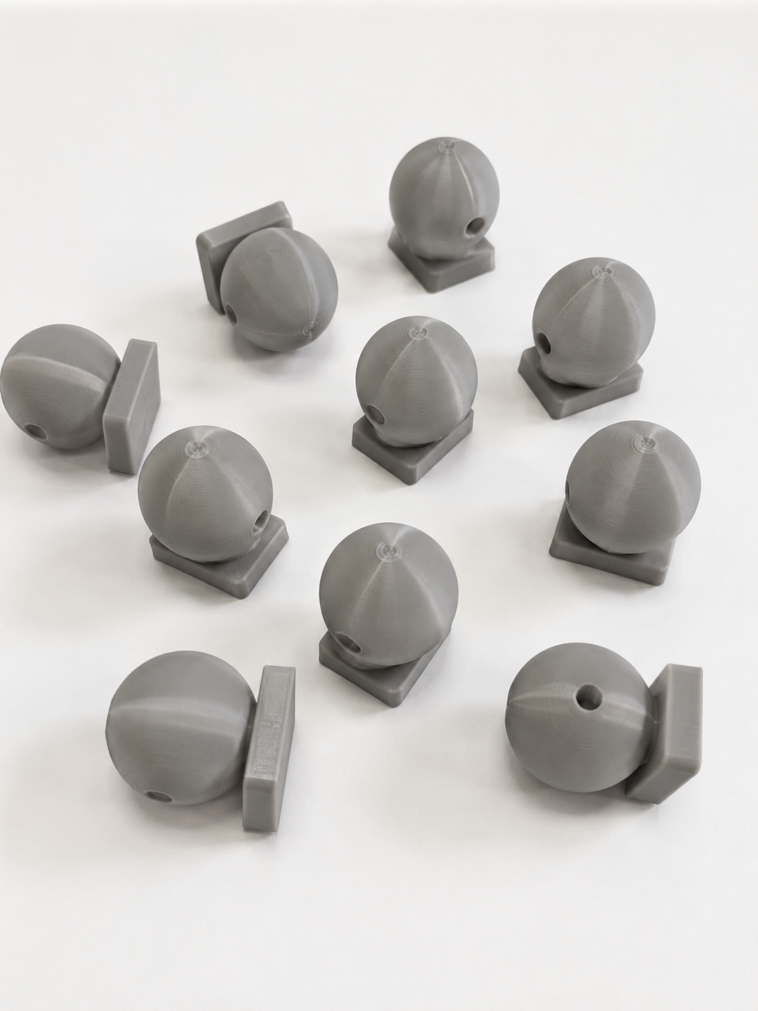 3D Printed Beveled Flat Back Square Base Beads | 12 Colors | 10-Pack (20mm/22mm)
