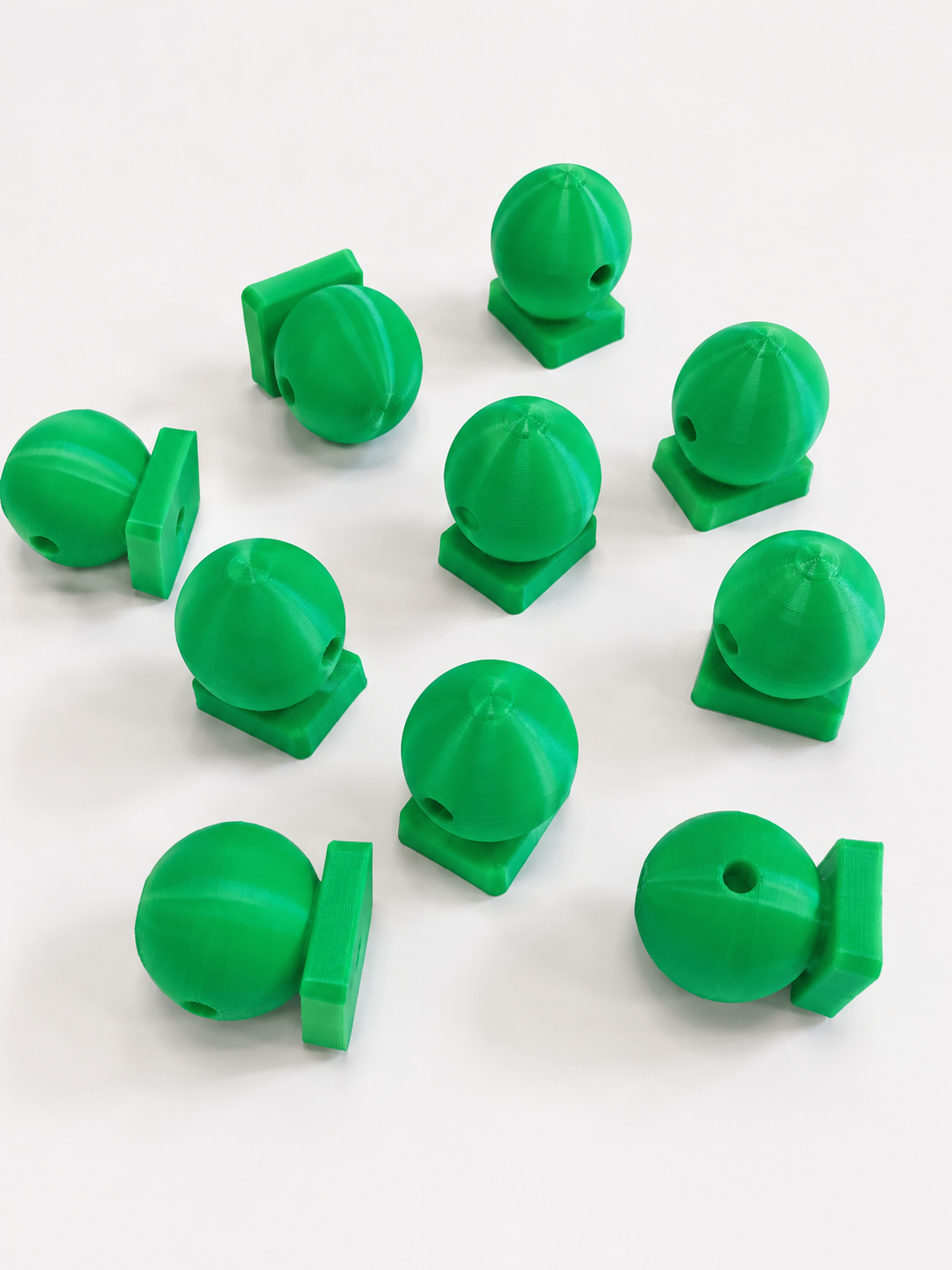 3D Printed Beveled Flat Back Square Base Beads | 12 Colors | 10-Pack (20mm/22mm)