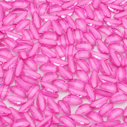 Glitter Leaf Charm Embellishments – 100-Piece Pack (23 Colors Available)