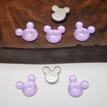 Mouse Head Crystal Charms – 9 × 10mm (25-Piece Pack)