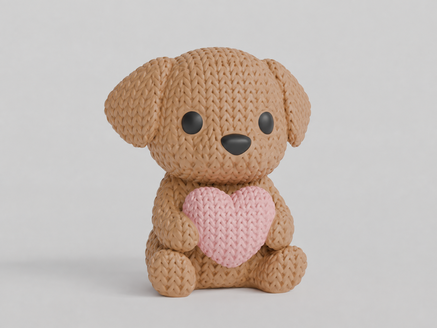 Knitted Dog With Heart - Topkinz™ | Chibi SnapCharm™ Character