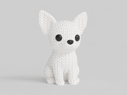 Knitted Chihuahua Dog Topkinz™ | Chibi SnapCharm™ Character