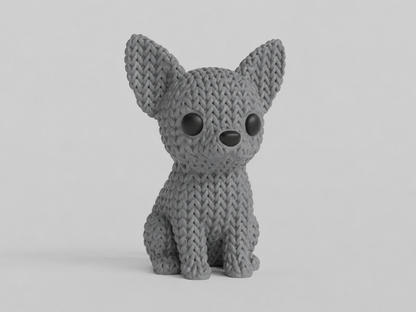 Knitted Chihuahua Dog Topkinz™ | Chibi SnapCharm™ Character