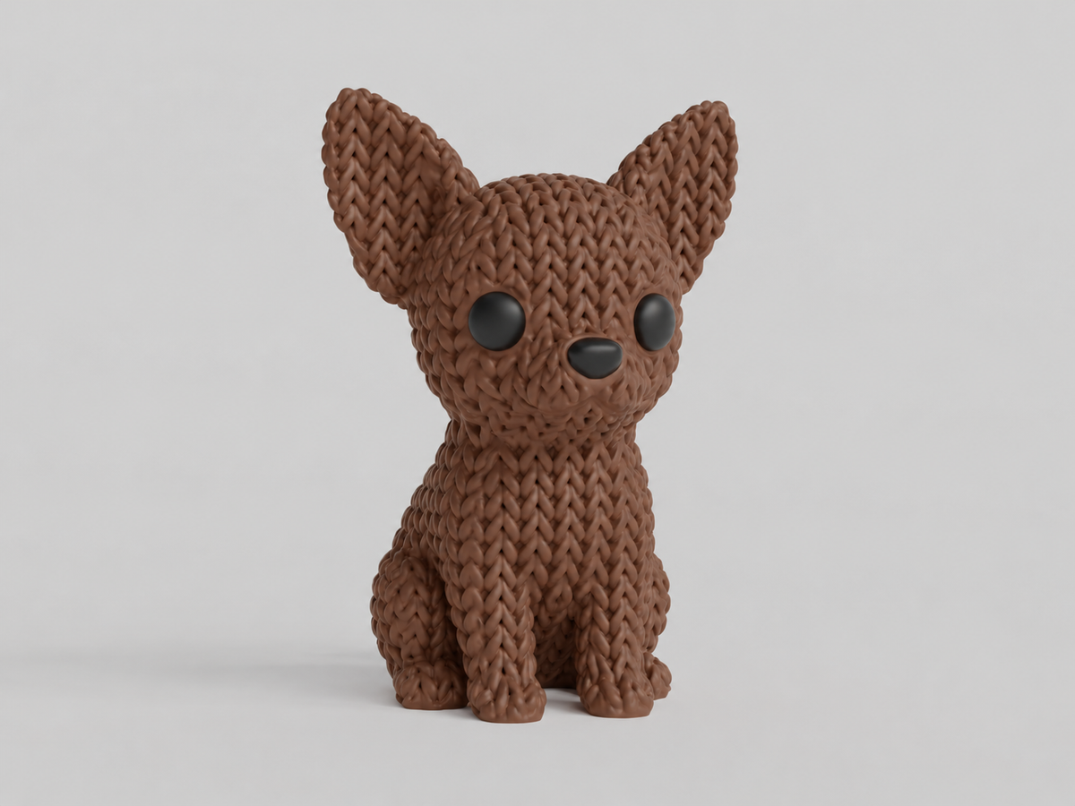 Knitted Chihuahua Dog Topkinz™ | Chibi SnapCharm™ Character