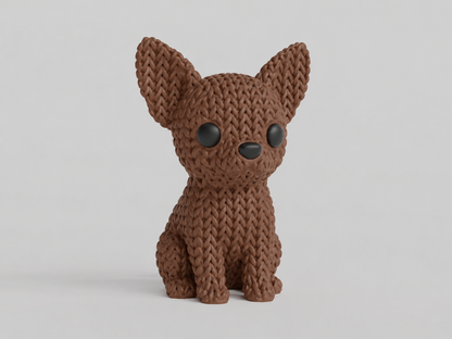 Knitted Chihuahua Dog Topkinz™ | Chibi SnapCharm™ Character