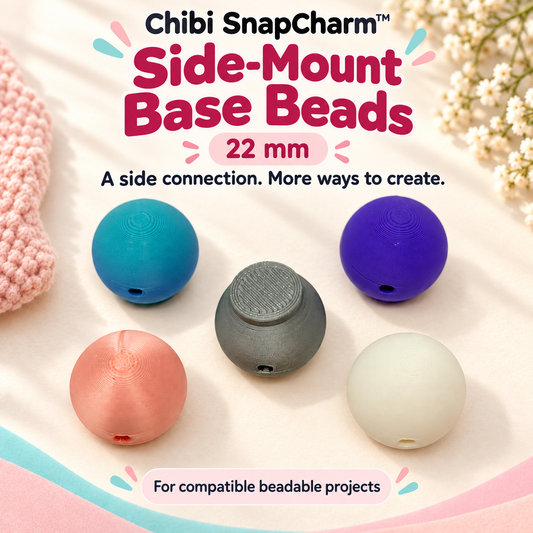 Chibi SnapCharm™ Side Mount Base Beads – 22mm
