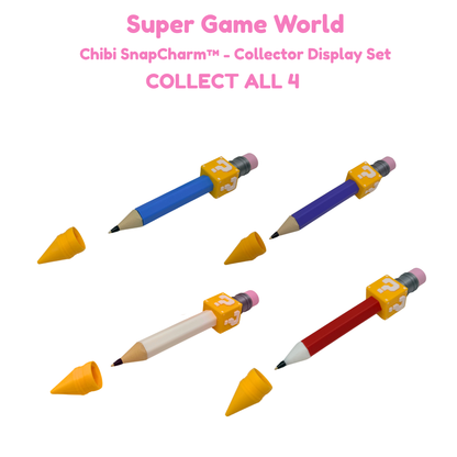 Super Game World Pearl White Jumbo Pencil Pen with Question Box