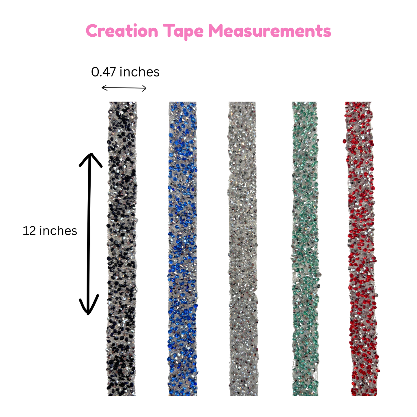Sugar Rhinestone Creation Tape Palette – Pre-Stoned Tape Strips (4 Palette Options)