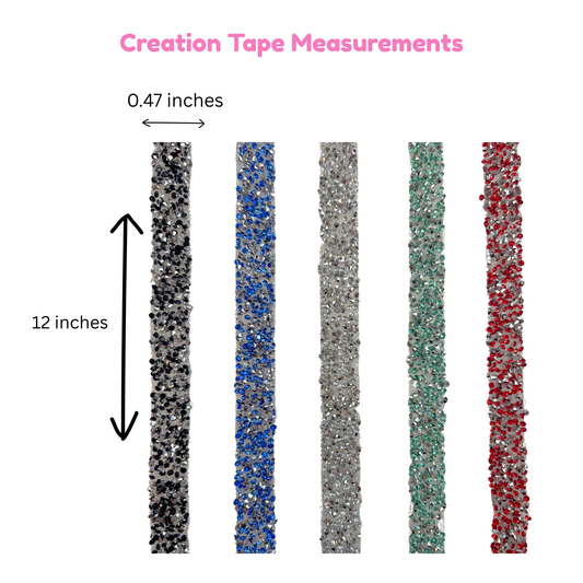 Sugar Rhinestone Creation Tape Palette – Pre-Stoned Tape Strips (4 Palette Options)