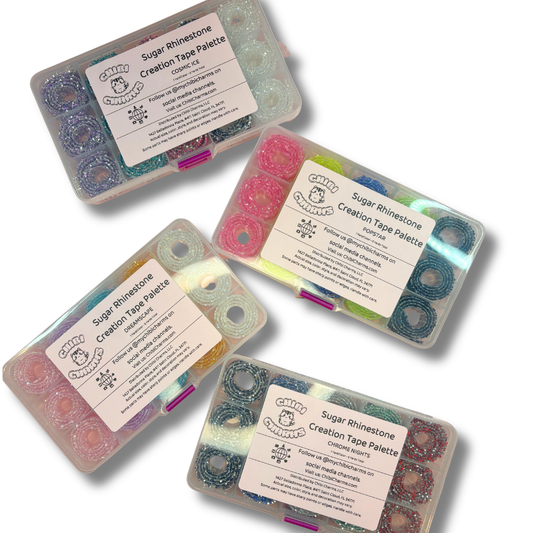 Sugar Rhinestone Creation Tape Palette – Pre-Stoned Tape Strips (4 Palette Options)
