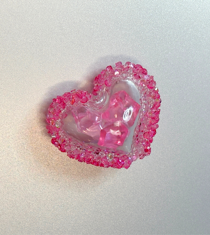 Heart Shaped Shaker Base Beads – 27 × 33mm - 5 Pack