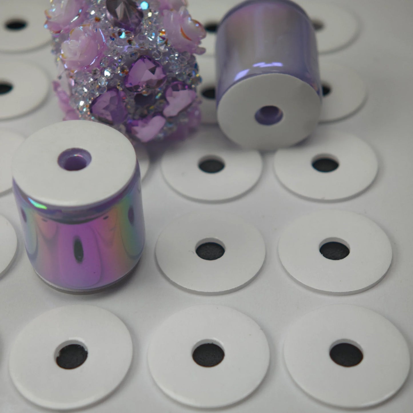 Pre-Cut Circular Double-Sided Tape Rings – 10mm/15mm/20mm (50-Piece Sheet)