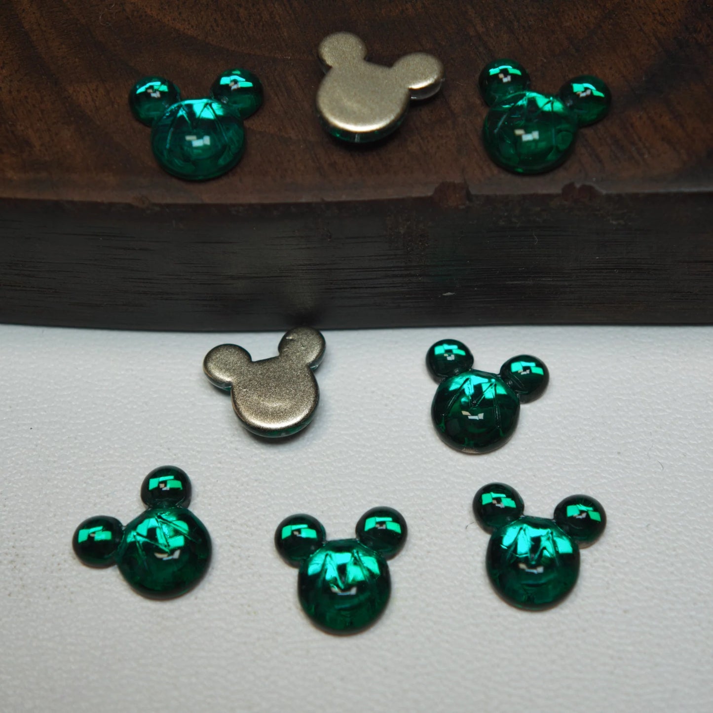 Mouse Head Crystal Charms – 9 × 10mm (25-Piece Pack)