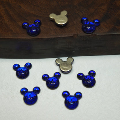 Mouse Head Crystal Charms – 9 × 10mm (25-Piece Pack)
