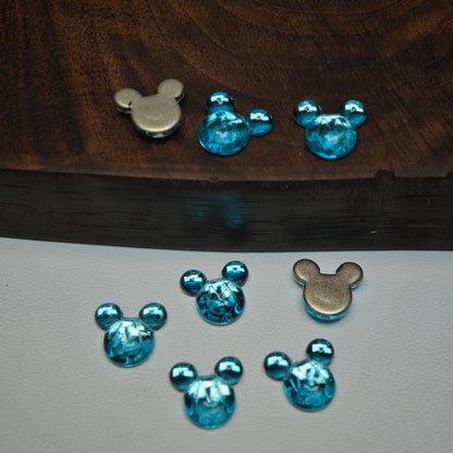 Mouse Head Crystal Charms – 9 × 10mm (25-Piece Pack)