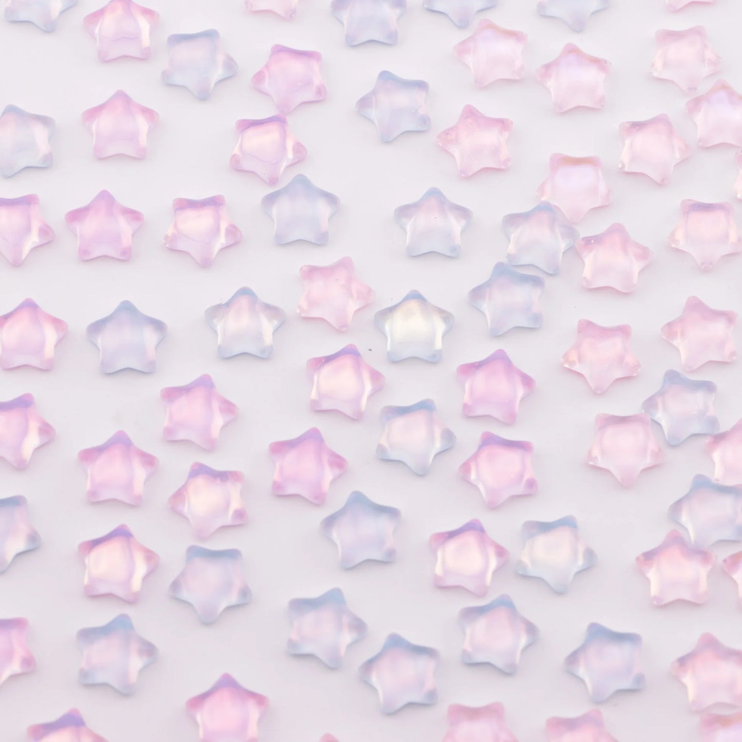 Star Mocha Crystal Charms – 7.5mm Flat Base (50-Piece Pack, 3 Colors Available)