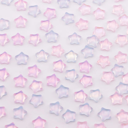 Star Mocha Crystal Charms – 7.5mm Flat Base (50-Piece Pack, 3 Colors Available)