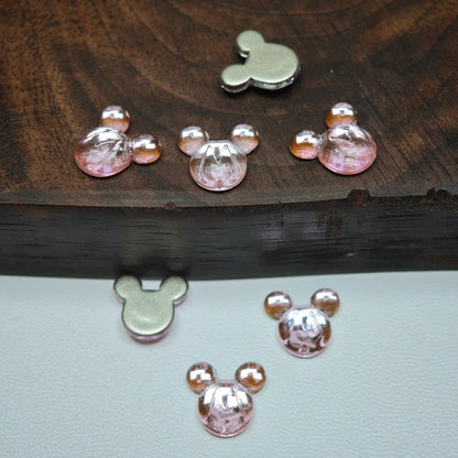 Mouse Head Crystal Charms – 9 × 10mm (25-Piece Pack)