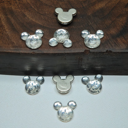 Mouse Head Crystal Charms – 9 × 10mm (25-Piece Pack)
