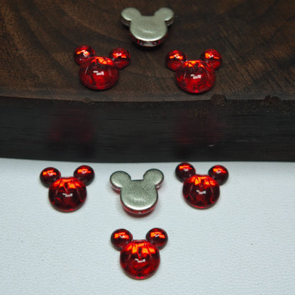Mouse Head Crystal Charms – 9 × 10mm (25-Piece Pack)