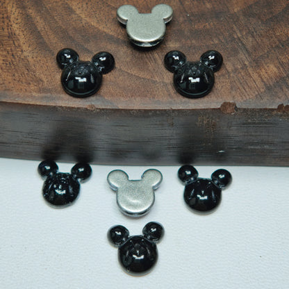 Mouse Head Crystal Charms – 9 × 10mm (25-Piece Pack)