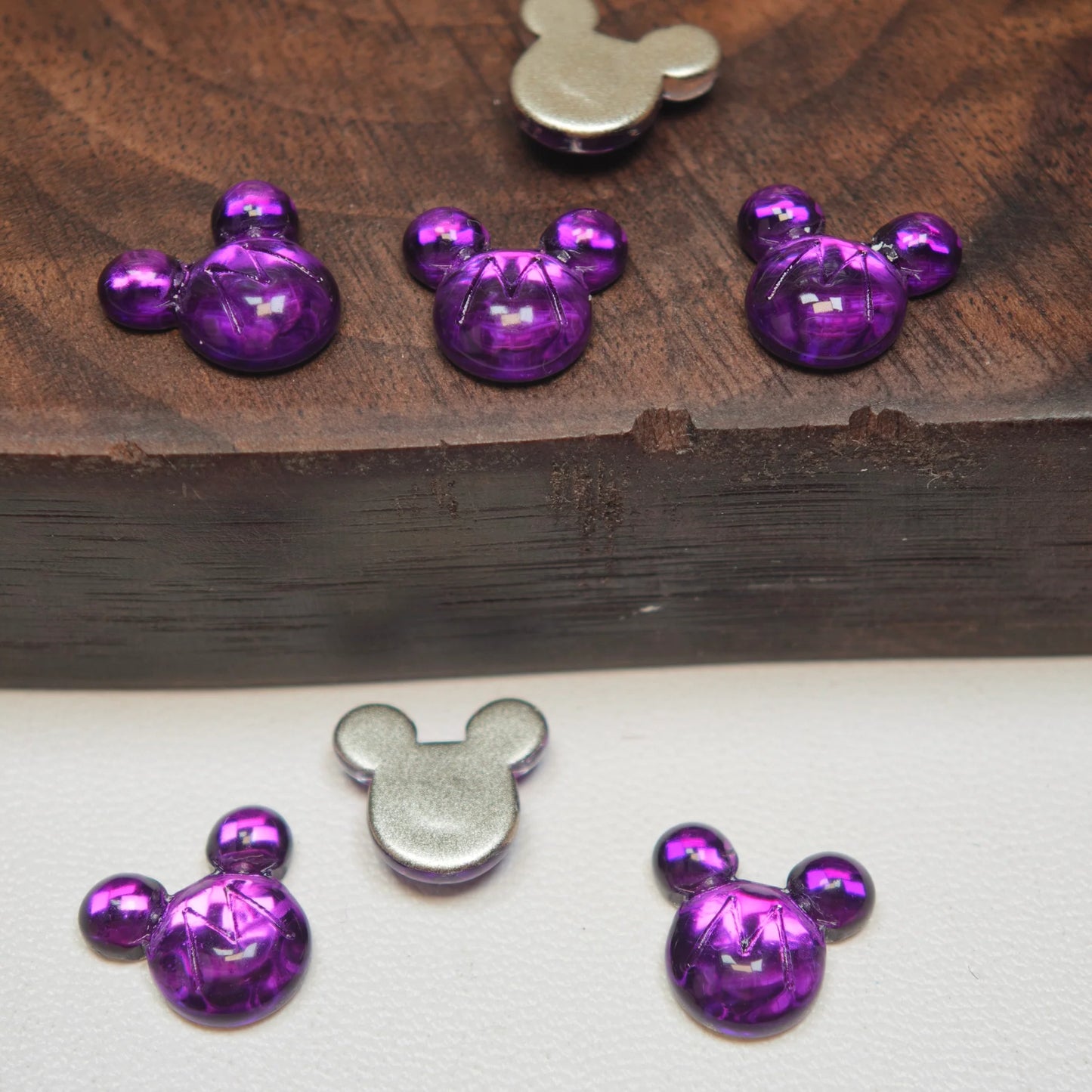 Mouse Head Crystal Charms – 9 × 10mm (25-Piece Pack)