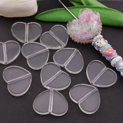 Heart Plate Base Beads – 25 × 31mm (10-Piece Set)