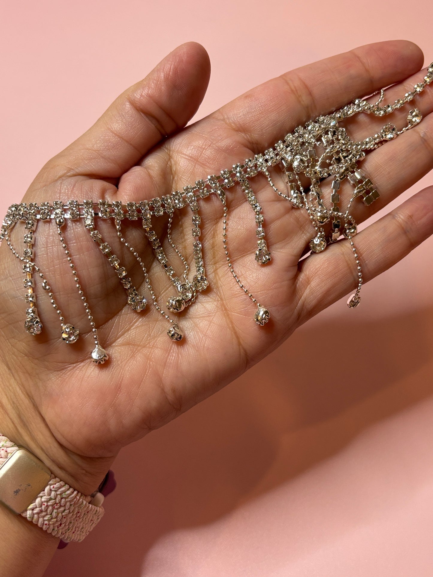 Rhinestone Fringe Trim – 12 Inch Strand