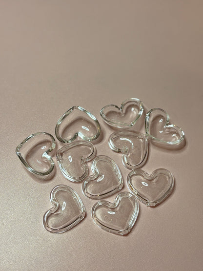 Heart Shaped Shaker Base Beads – 27 × 33mm - 5 Pack