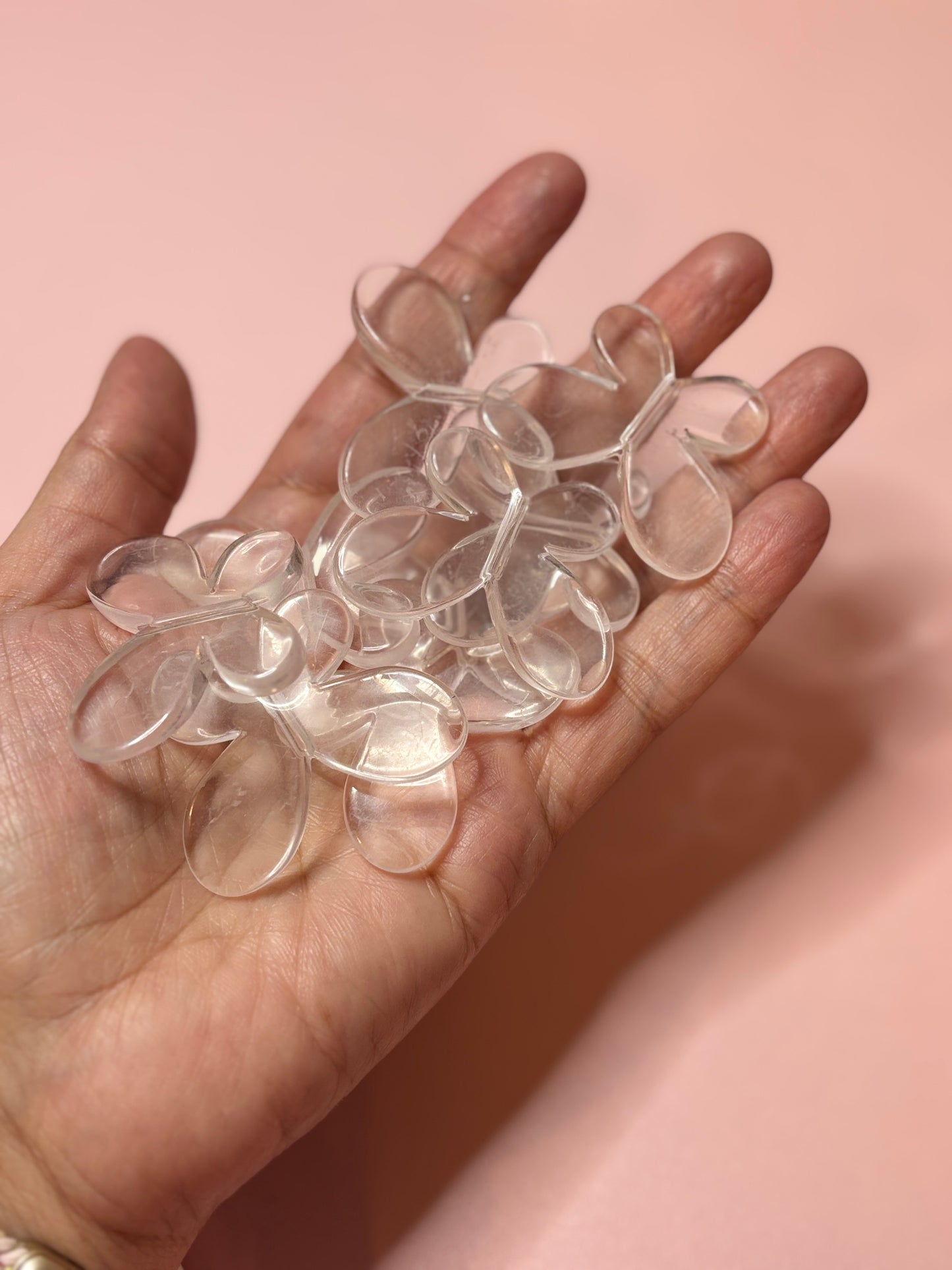 Large Clear Butterfly Acrylic Beads – 45 mm - (10 Pack)