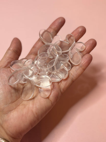 Large Clear Butterfly Acrylic Beads – 45 mm - (10 Pack)