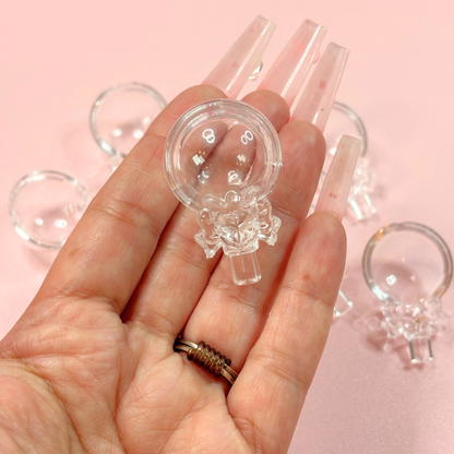 Heart Lollipop Shaker Base Beads – 30mm (5-Piece Set)