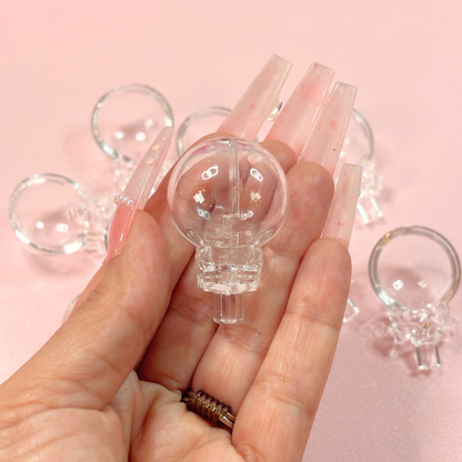 Heart Lollipop Shaker Base Beads – 30mm (5-Piece Set)